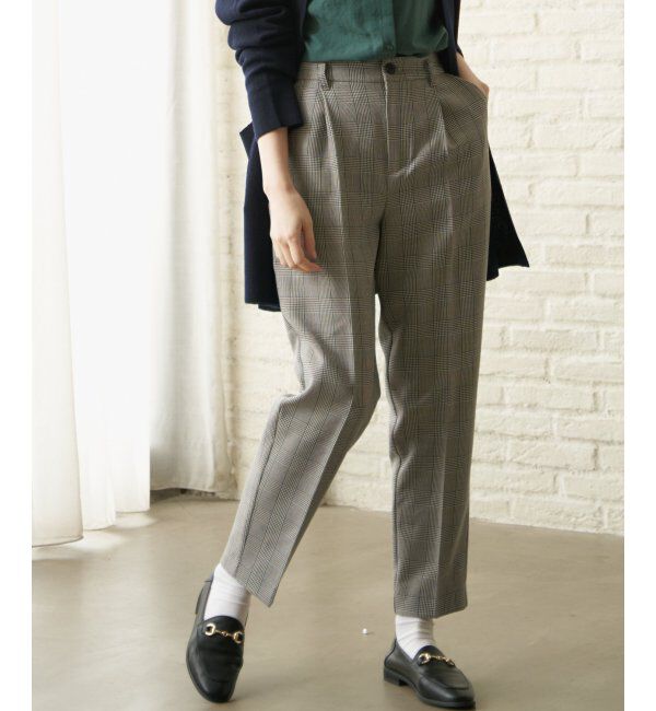 ikka「ウーリッシュフラノテーパードパンツ」|その他|