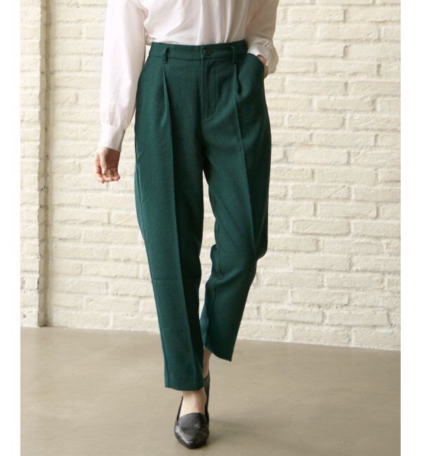 ikka「ウーリッシュフラノテーパードパンツ」|その他|