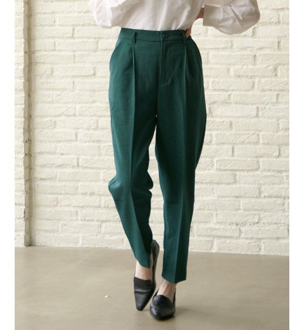 ikka「ウーリッシュフラノテーパードパンツ」|その他|