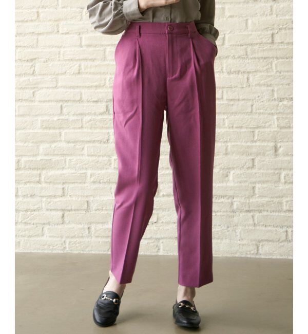 ikka「ウーリッシュフラノテーパードパンツ」|その他|