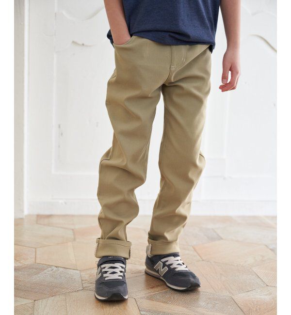 ikka kids「GOKU楽ストレッチパンツ C （120~160cm）」|その他|ベージュ