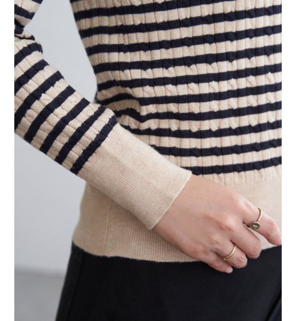 IKKA LOUNGE「ミニケーブルニットプルオーバー」|プルオーバー|