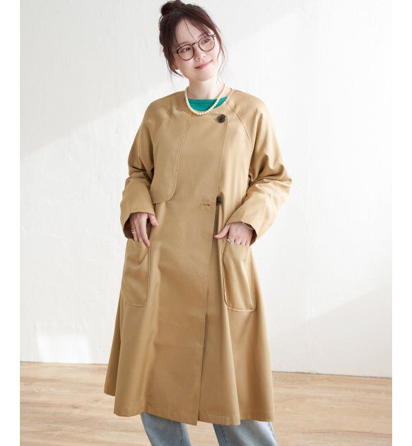 Lbc with Life「ノーカラーガンパッチゆるコート」|その他|