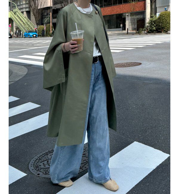 Lbc with Life「ノーカラーガンパッチゆるコート」|その他|