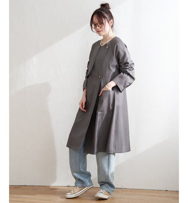 Lbc with Life「ノーカラーガンパッチゆるコート」|その他|