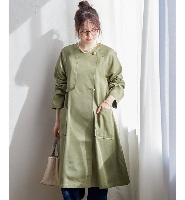 Lbc with Life「ノーカラーガンパッチゆるコート」|その他|