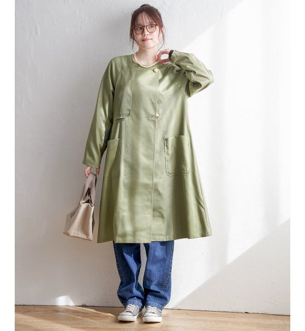 Lbc with Life「ノーカラーガンパッチゆるコート」|その他|