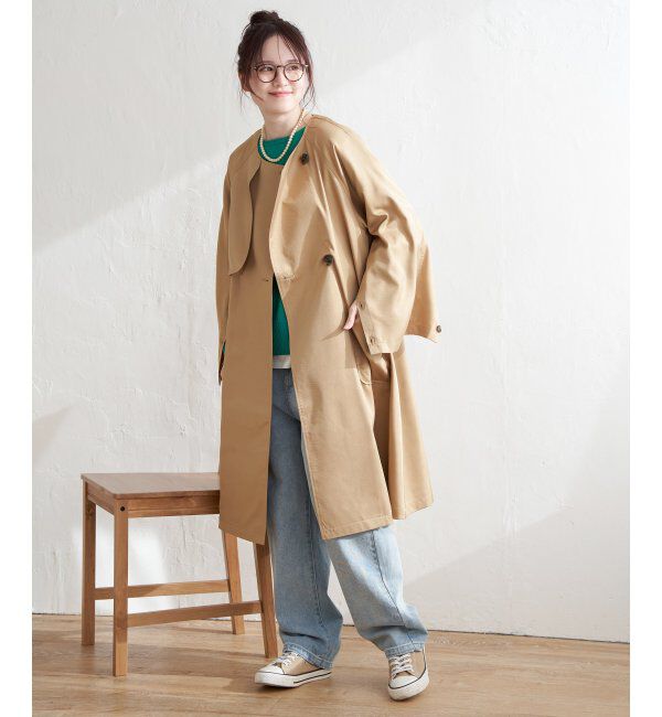 Lbc with Life「ノーカラーガンパッチゆるコート」|その他|