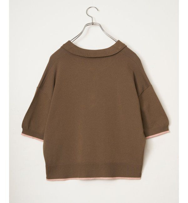 Lbc with Life「ポロ襟スキッパーニット」|カーディガン|