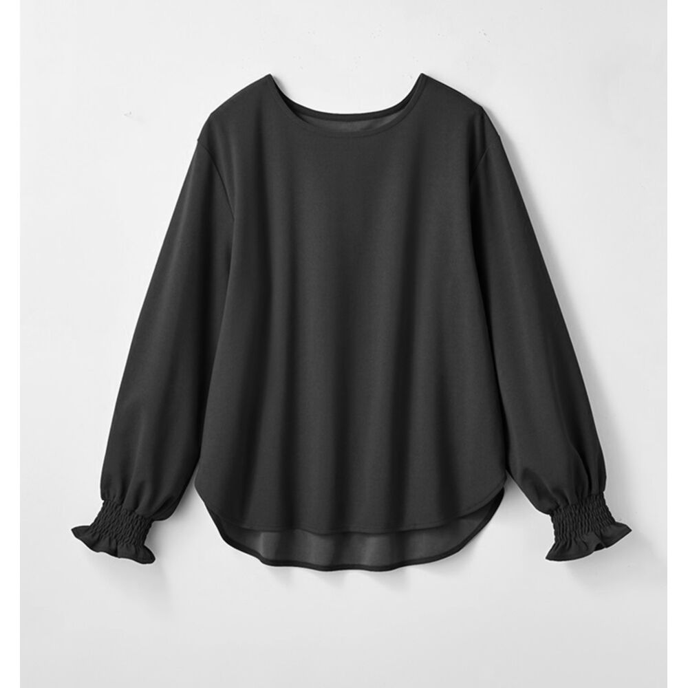 BACKYARD FAMILY「ブラウス 長袖 レディース きれいめ 通販 カットソー プルオーバー トップス」|シャツ・ブラウス|ブラック1