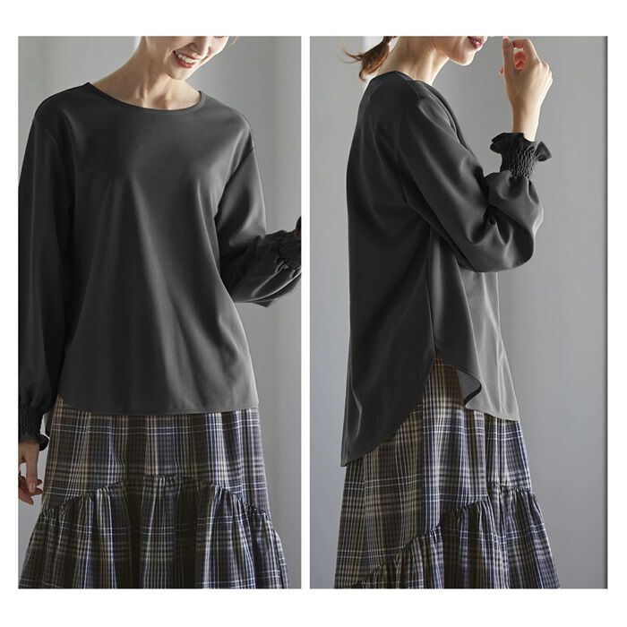 BACKYARD FAMILY「ブラウス 長袖 レディース きれいめ 通販 カットソー プルオーバー トップス」|シャツ・ブラウス|