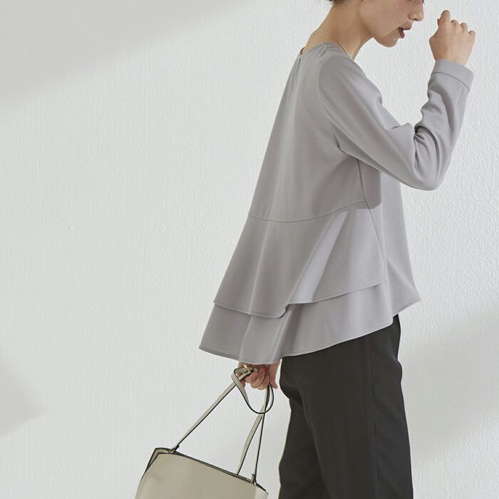 BACKYARD FAMILY「ブラウス 長袖 レディース きれいめ 通販 カットソー プルオーバー トップス」|シャツ・ブラウス|