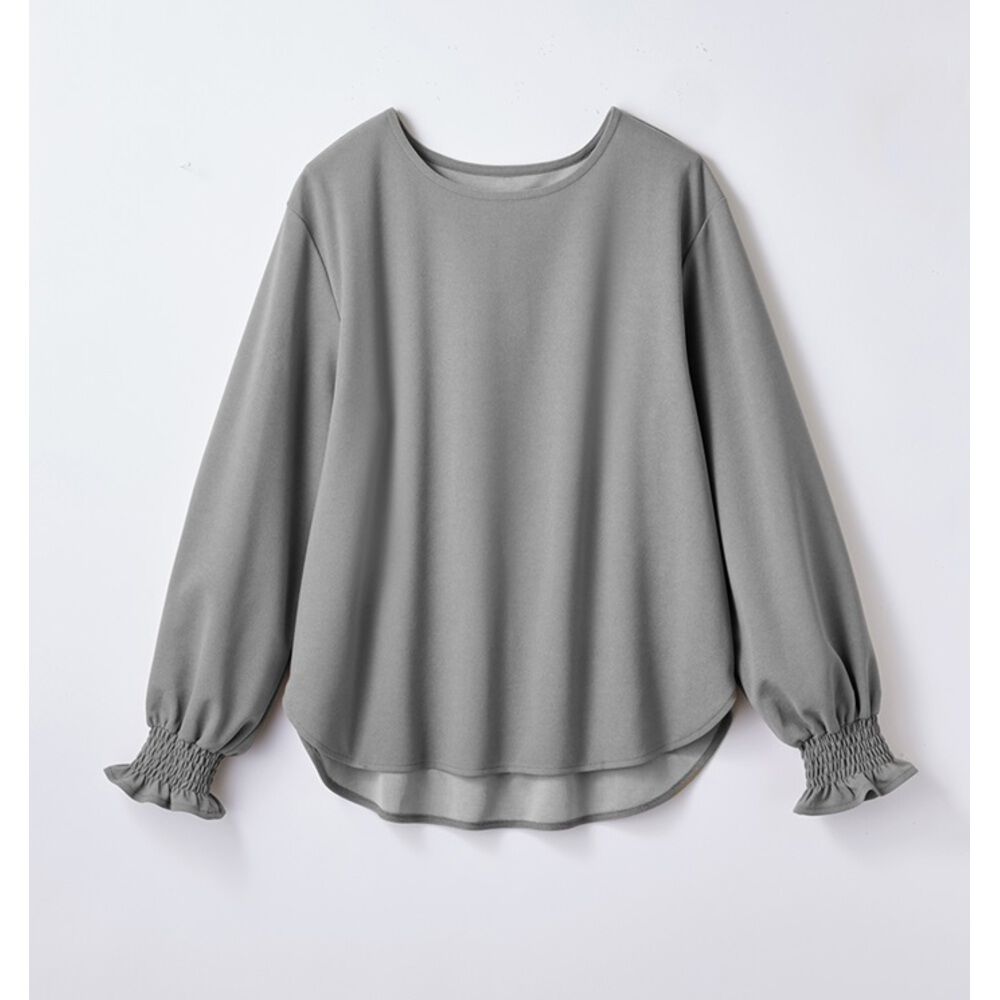 BACKYARD FAMILY「ブラウス 長袖 レディース きれいめ 通販 カットソー プルオーバー トップス」|シャツ・ブラウス|グレー1
