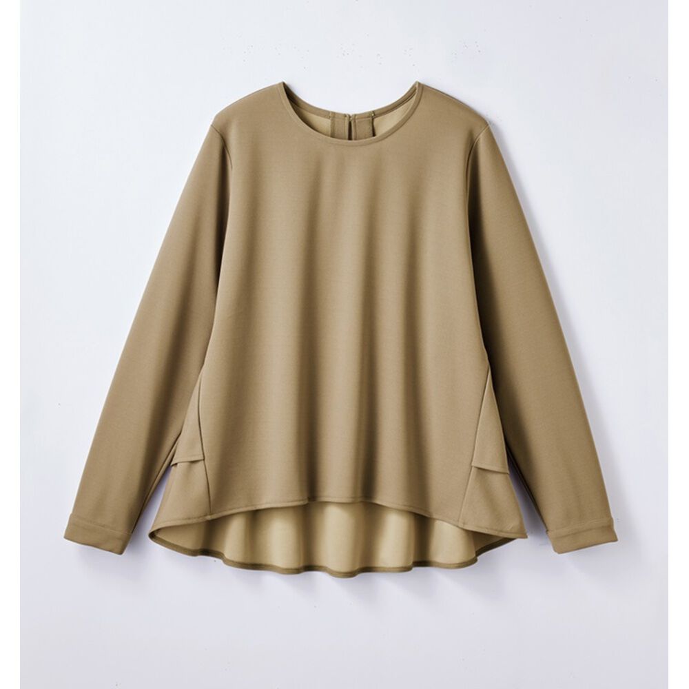 BACKYARD FAMILY「ブラウス 長袖 レディース きれいめ 通販 カットソー プルオーバー トップス」|シャツ・ブラウス|ベージュ2