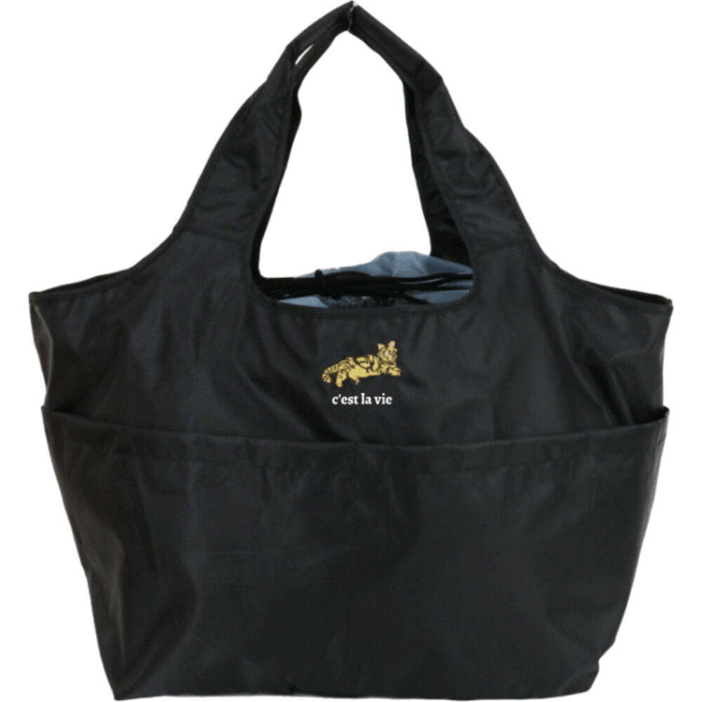 BACKYARD FAMILY「エコバッグ ポケット 大容量 通販 エコバック トートバッグ トートバック 手提げ トート」|トートバッグ|ブラック1