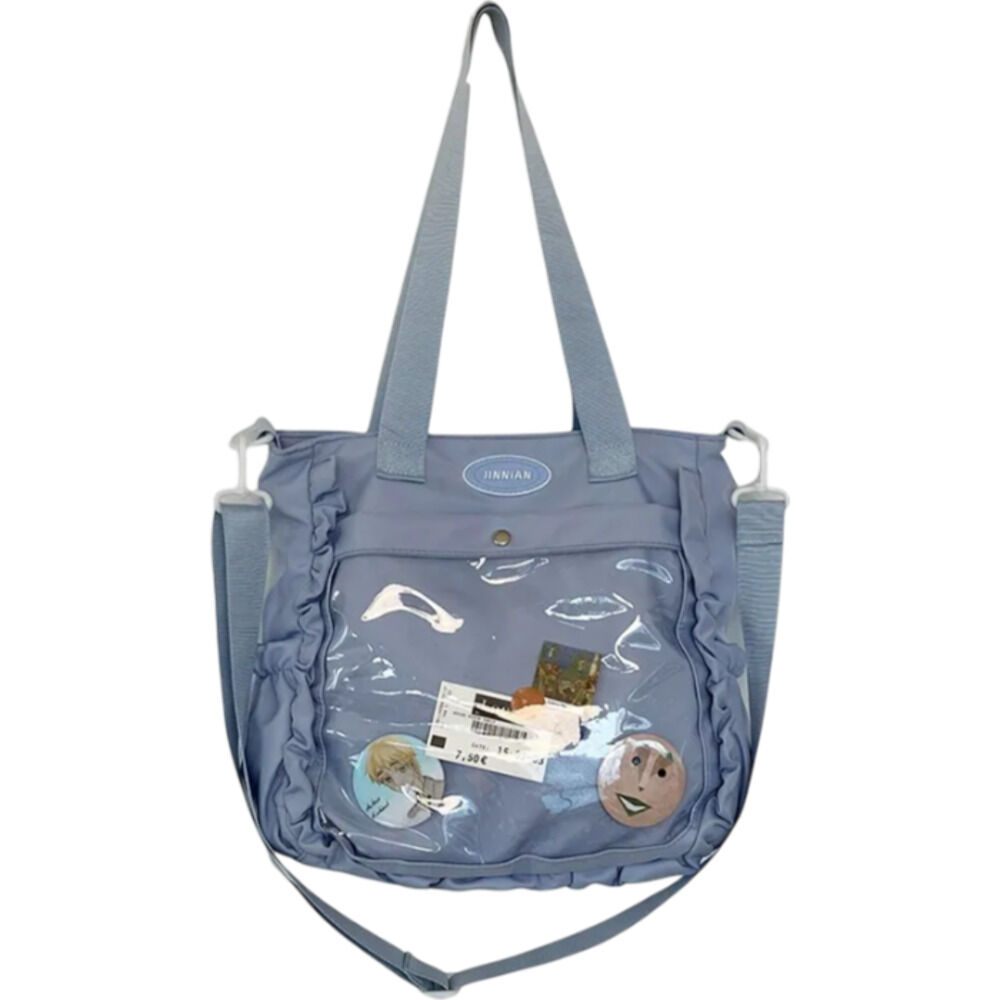 BACKYARD FAMILY「ショルダー 推しバッグ 痛バッグ 大容量 かわいい 通販 痛ショルダー ショルダーバック」|ショルダー・メッセンジャー|ブルー1