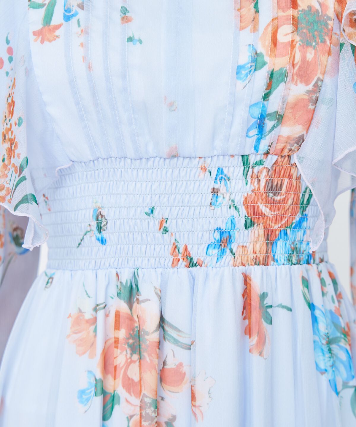 アンドクチュール「フラワープリントタックワンピース」|ワンピース|