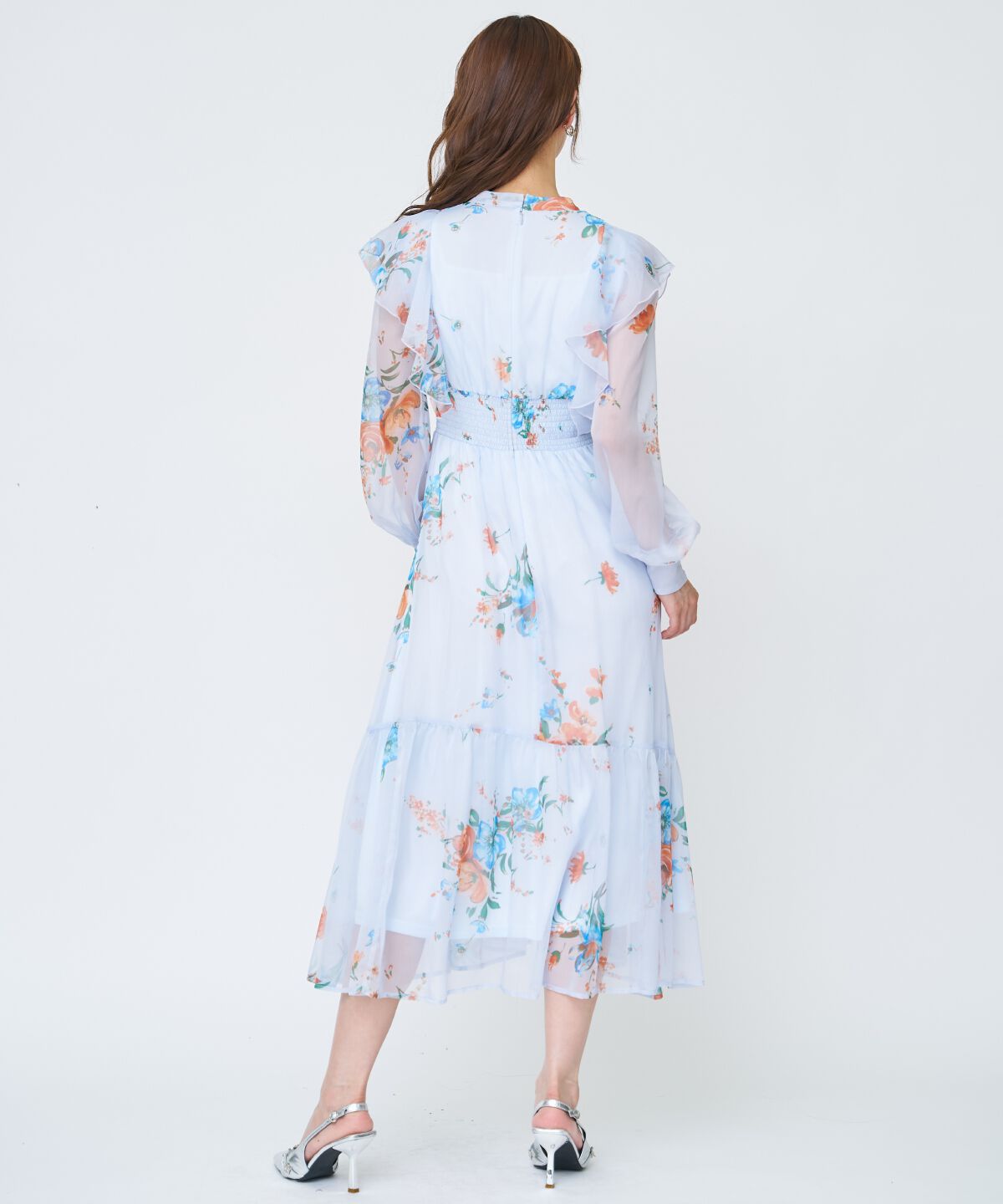 アンドクチュール「フラワープリントタックワンピース」|ワンピース|