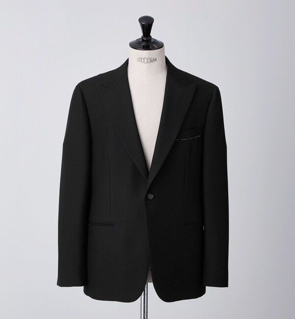 UNITED ARROWS「＜UNITED ARROWS＞ ブラック ピークドラペル 1ボタン フォーマル ジャケット」|その他|BLACK