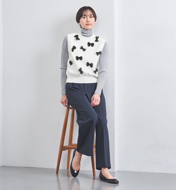 UNITED ARROWS「3D リボン クルーネック ベスト」|ベスト・ジレ|