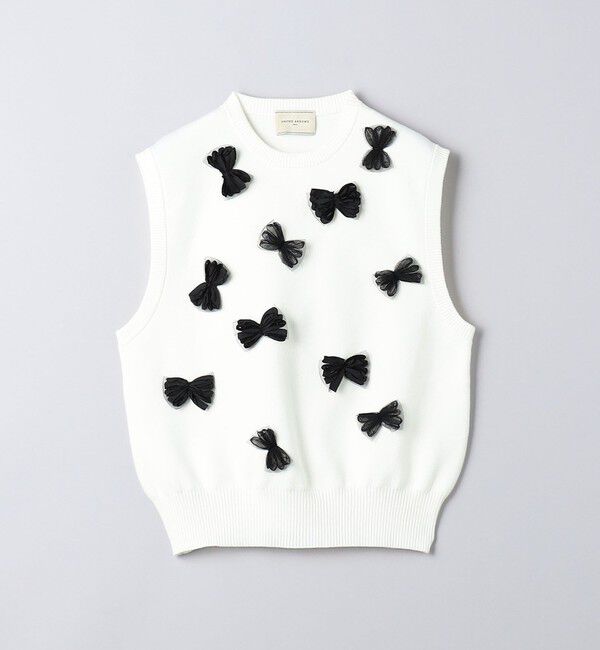 UNITED ARROWS「3D リボン クルーネック ベスト」|ベスト・ジレ|