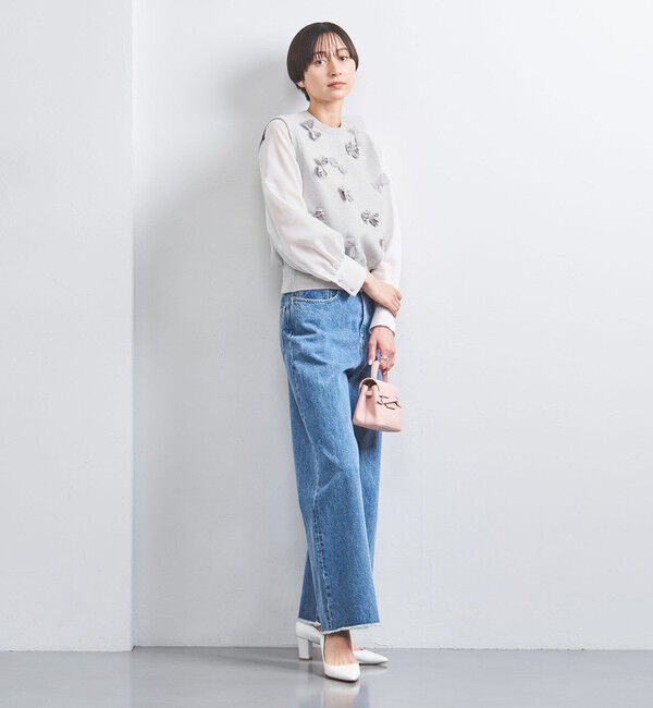 UNITED ARROWS「3D リボン クルーネック ベスト」|ベスト・ジレ|