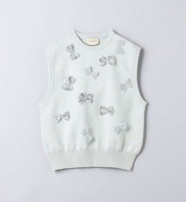 UNITED ARROWS「3D リボン クルーネック ベスト」|ベスト・ジレ|