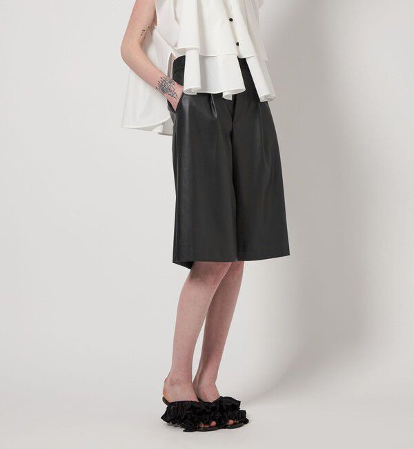 AEWEN MATOPH「＜AEWEN MATOPH＞レザーライク ハーフパンツ」|その他|BLACK