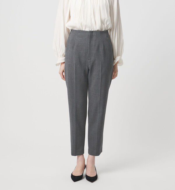 UNITED ARROWS「ダブルクロス スリムパンツ ‐ストレッチ ウォッシャブル‐」|スラックス|