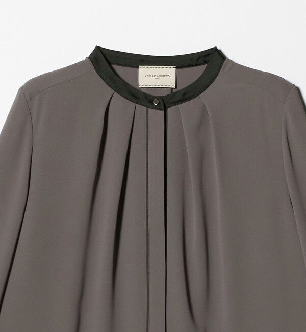 UNITED ARROWS「バイカラー パイピング ブラウス ‐ウォッシャブル‐」|シャツ・ブラウス|