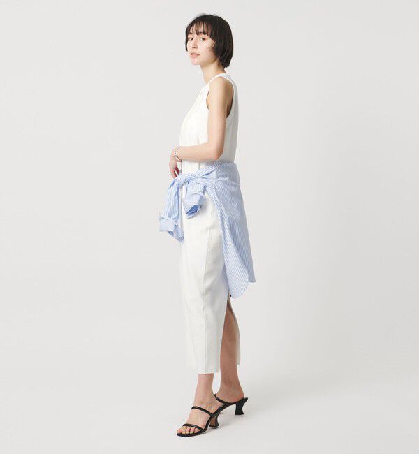 UNITED ARROWS「＜SACRA＞ヘンリーネック ノースリーブ ワンピース」|ワンピース|