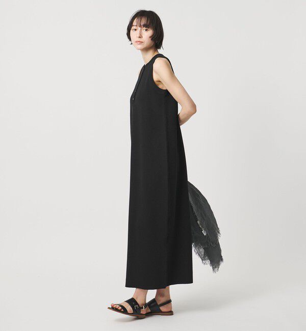 UNITED ARROWS「＜SACRA＞ヘンリーネック ノースリーブ ワンピース」|ワンピース|