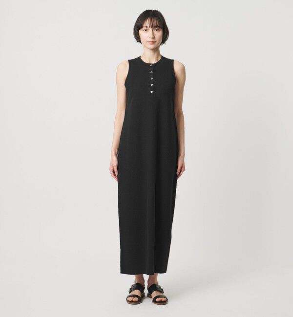 UNITED ARROWS「＜SACRA＞ヘンリーネック ノースリーブ ワンピース」|ワンピース|