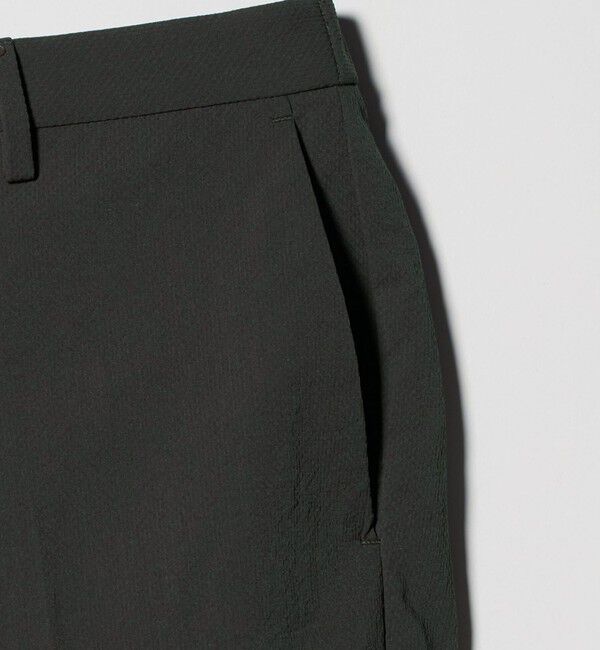 UNITED ARROWS「ドビー ノープリーツ テーパード パンツ UA COZY　ウォッシャブル　タテヨコストレッチ　防しわ　撥水」|スラックス|