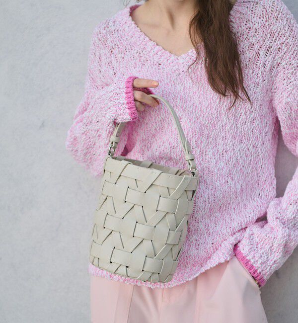 UNITED ARROWS「パネル メッシュ バケットバッグ」|ショルダー・メッセンジャー|OFF WHITE