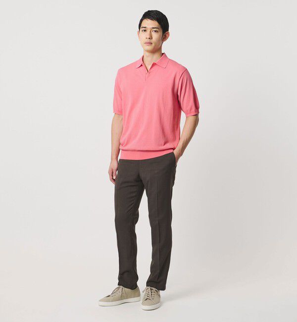 UNITED ARROWS「ショートスリーブ ニットポロシャツ UA COZY ウォッシャブル 抗菌防臭」|ニット・セーター|