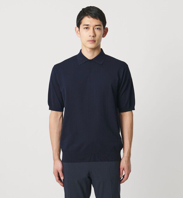 UNITED ARROWS「ショートスリーブ ニットポロシャツ UA COZY ウォッシャブル 抗菌防臭」|ニット・セーター|