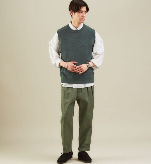UNITED ARROWS green label relaxing「【別注】【WEB限定】＜3/2 WORKS＞GLR 2プリーツ チノパンツ」|チノ|