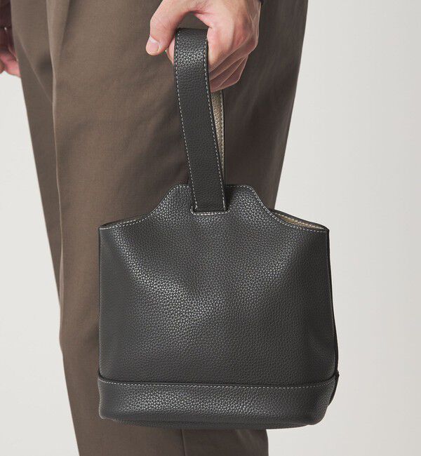 UNITED ARROWS green label relaxing「シボ レザーライク ハンドバッグ」|ハンドバッグ|