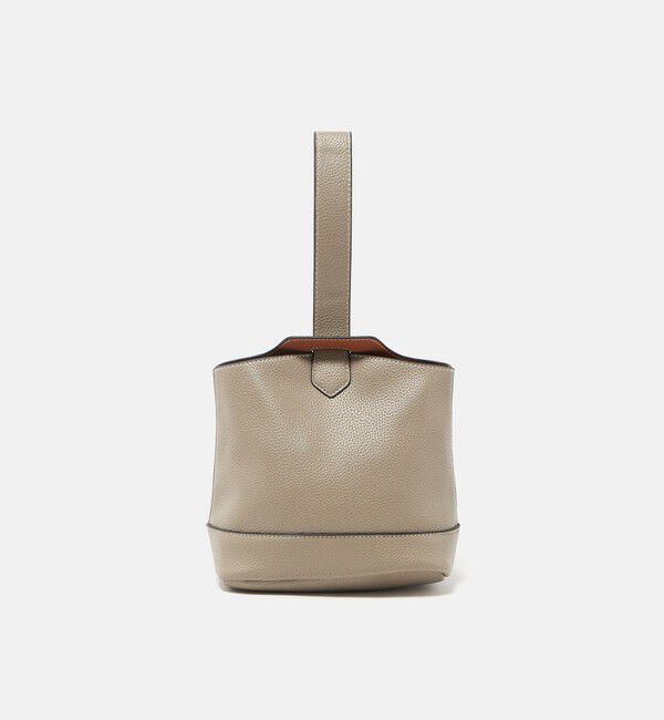 UNITED ARROWS green label relaxing「シボ レザーライク ハンドバッグ」|ハンドバッグ|BEIGE