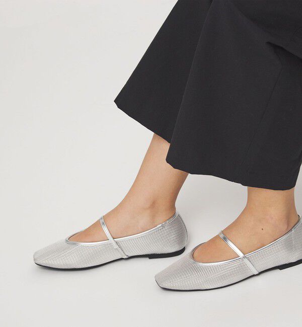 UNITED ARROWS green label relaxing「スクエアストラップ フラットシューズ」|パンプス|