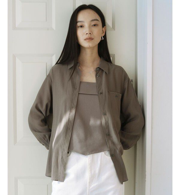 UNITED ARROWS green label relaxing「＜SEASONAL COLLECTION＞シアー シャツ」|シャツ・ブラウス|DK.GRAY