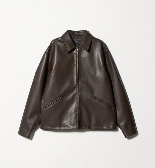 UNITED ARROWS green label relaxing「レザーライク ジップ ブルゾン」|ブルゾン・スタジャン|