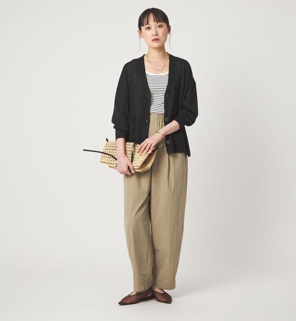 UNITED ARROWS green label relaxing「フレンチリネン Vネック カーディガン ウォッシャブル」|カーディガン|