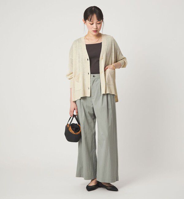 UNITED ARROWS green label relaxing「フレンチリネン Vネック カーディガン ウォッシャブル」|カーディガン|