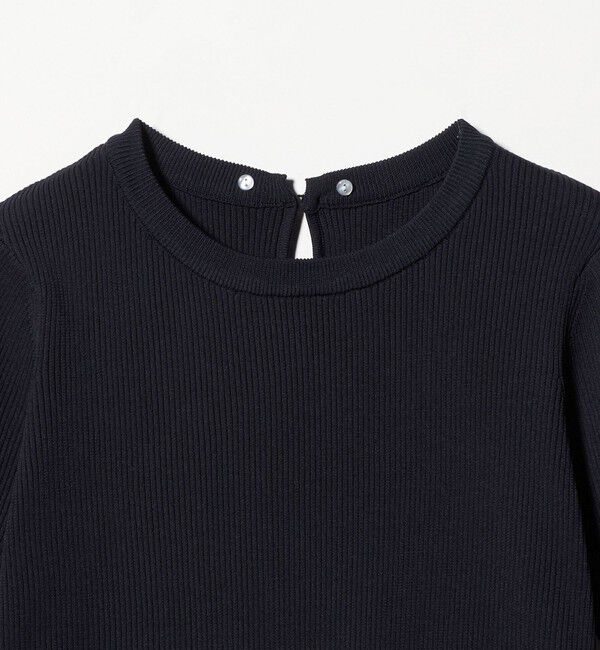 UNITED ARROWS green label relaxing「リブ エリレース 2WAY 5分袖 ニット プルオーバー」|ニット・セーター|