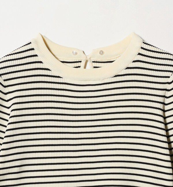 UNITED ARROWS green label relaxing「リブ エリレース 2WAY 5分袖 ニット プルオーバー」|ニット・セーター|