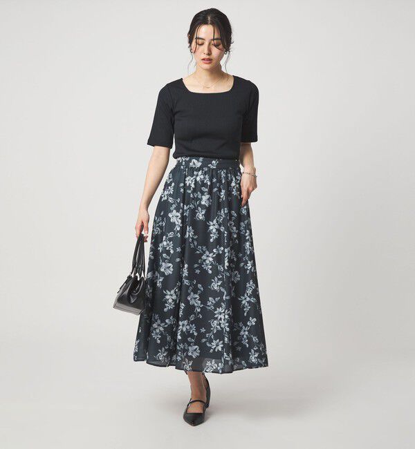 UNITED ARROWS green label relaxing「ブライトリブ スクエアネック 5分袖 プルオーバー カットソー」|Tシャツ・カットソー|