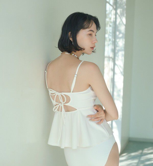 UNITED ARROWS green label relaxing「ジョーゼット風 ペプラムビスチェ オフホワイト スイムウェア / 水着」|その他|