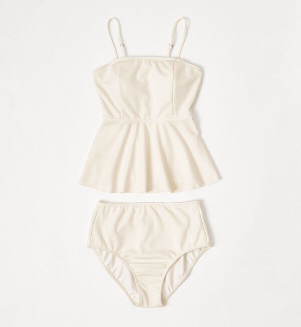 UNITED ARROWS green label relaxing「ジョーゼット風 ペプラムビスチェ オフホワイト スイムウェア / 水着」|その他|